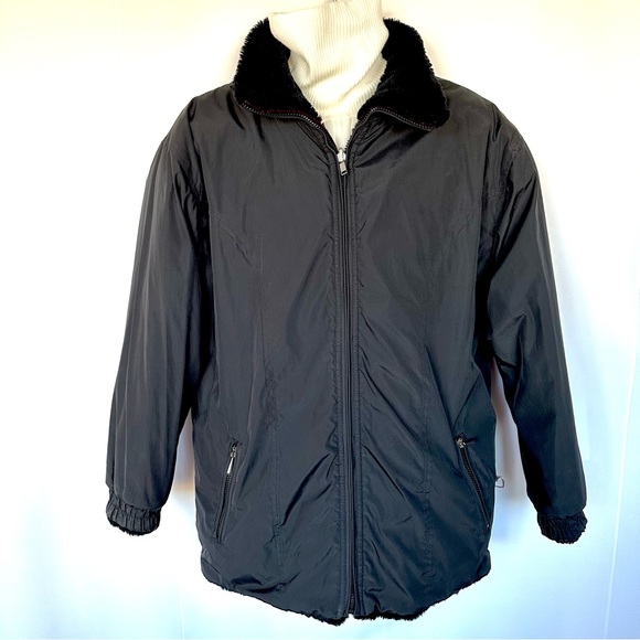 OBERMEYER 1947 REVERSIBLE FAUX FUR PAULINA SKI SNOWBOARD WINTER COAT JACKET Sz10 - Picture 4 of 14